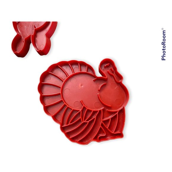 Vintage Tupperware Cookie Cutter Set Plastic Holidays Pumpkin Turkey Bunny Cake - Picture 4 of 5